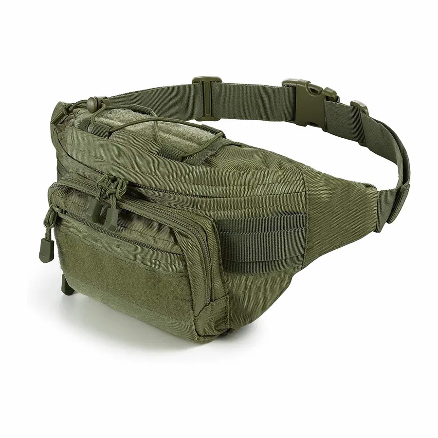 BagBase Molle BG842 - Riñonera militar militar para cinturón de cadera,  color verde militar, Verde(Military Green), talla única